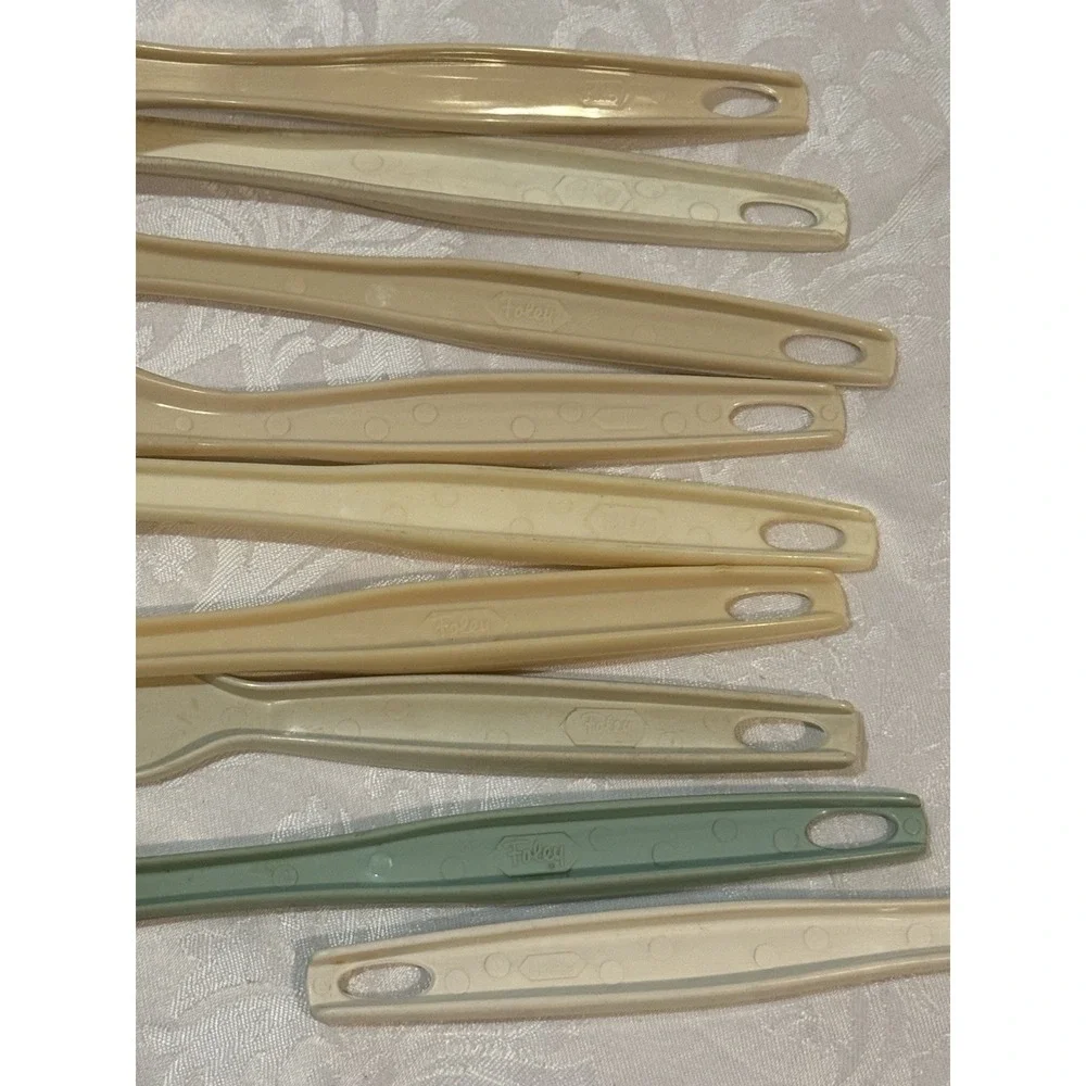 Vtg  Foley nylon plastic kitchen utensils Lot Of 9 Used Serving Spoons  & More